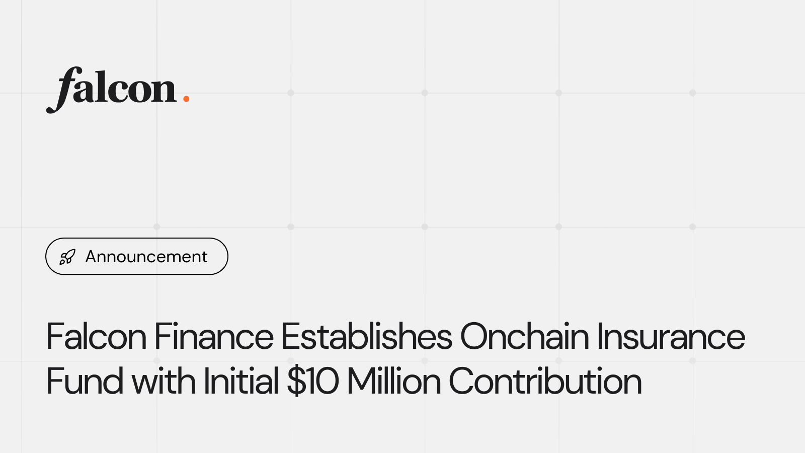 thumbnail for pr for establishment of onchain insurance fund for falcon finance 