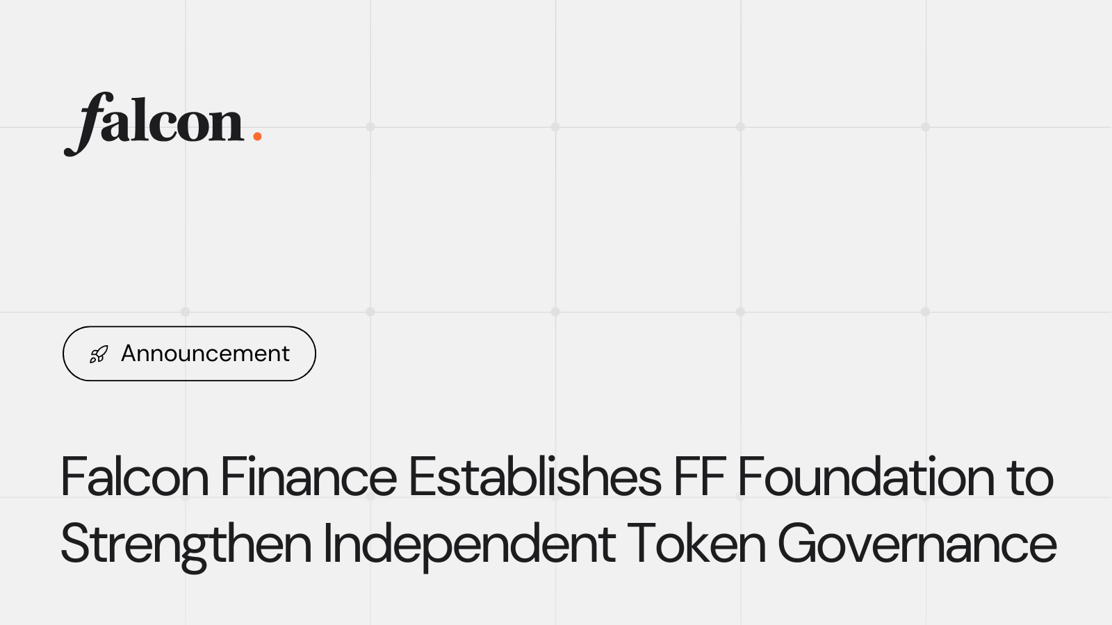 thumbnail of falcon finance establishing foundation to strengthen token governance 