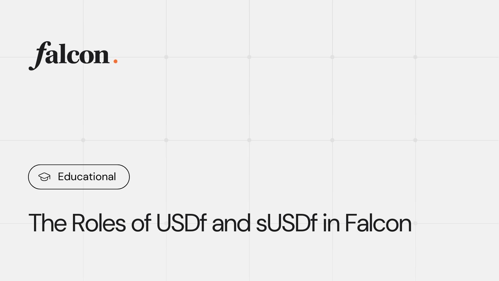 Why Falcon Finance Needs Two Tokens: The Roles of USDf and sUSDf Explained