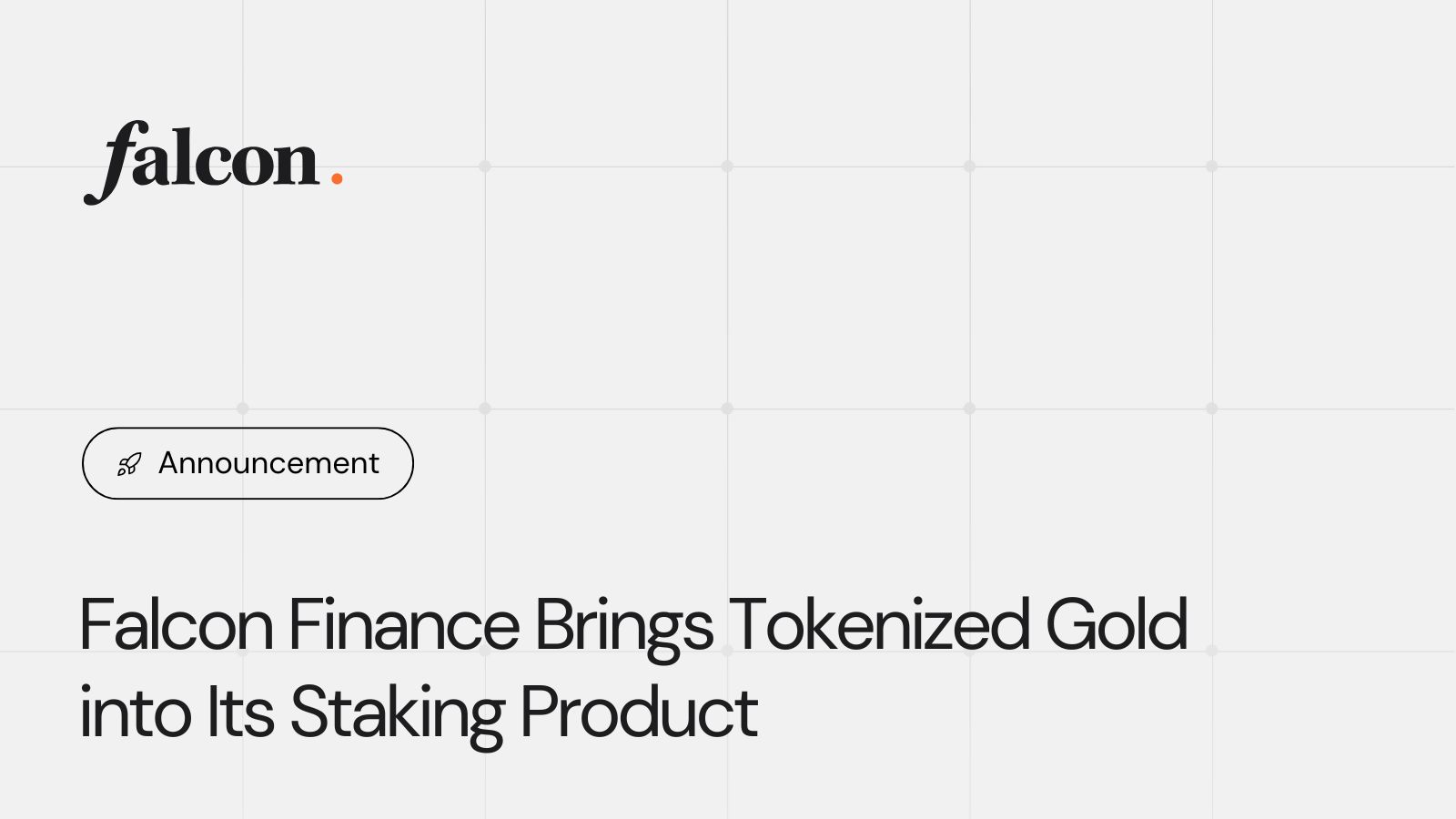 Falcon Finance Brings Tokenized Gold into Its Staking Product